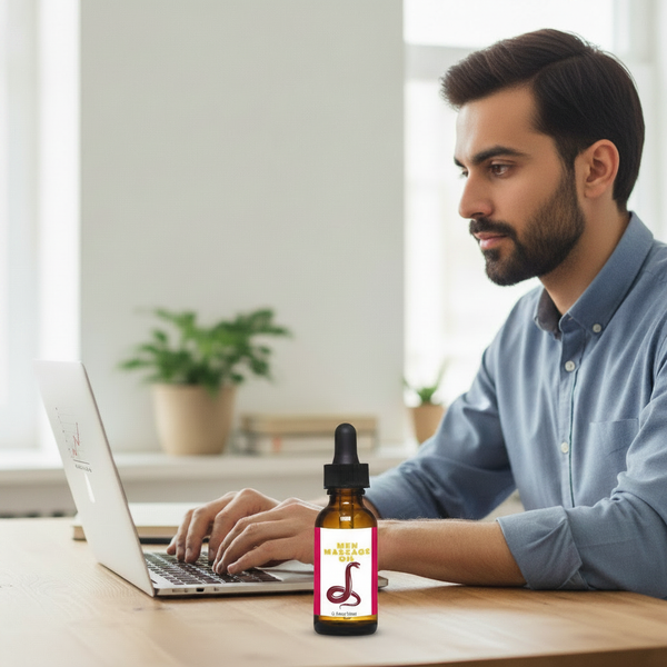 Pakistani man at desk with product2